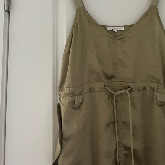 Anthropologie Love the Label Satin Utility Cargo Midi Dress - Picture 7 of 10